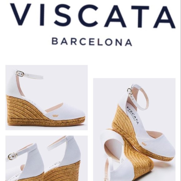 Viscata Shoes - Viscata Estartit Canvas Wedge Espadrille White Women's size: US 9